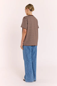 Carter Tee Chocolate White Stripe