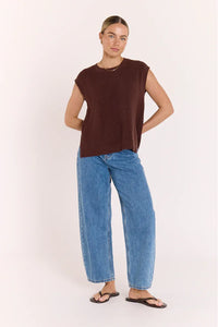 Jasper Knitted Tank Chocolate