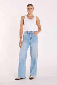 Cassie Wide Leg Jean Light Blue