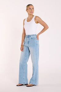 Cassie Wide Leg Jean Light Blue