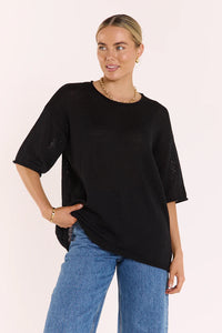 Indi Oversized Tee Black