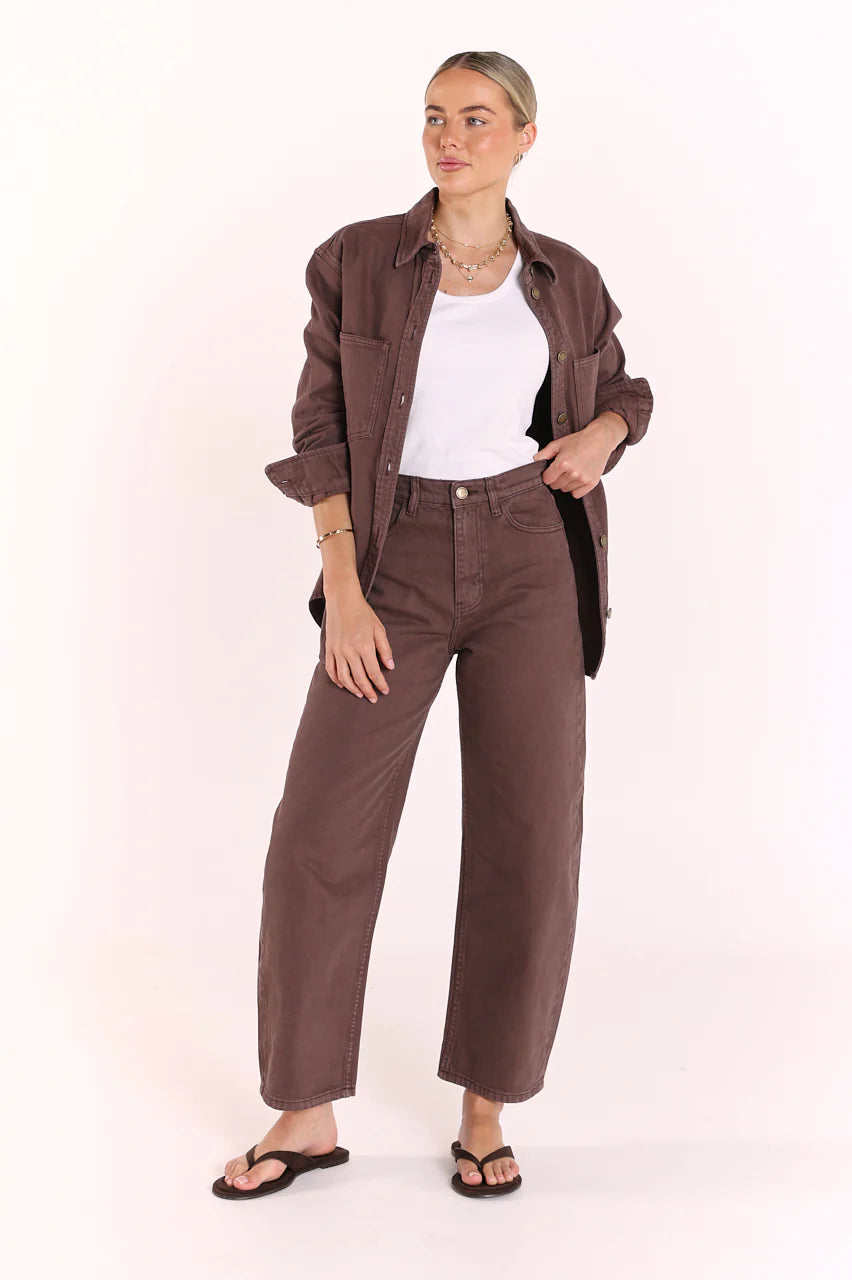 Lola Barrel Jean Chocolate