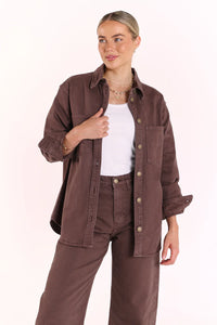 Lola Denim Jacket Chocolate