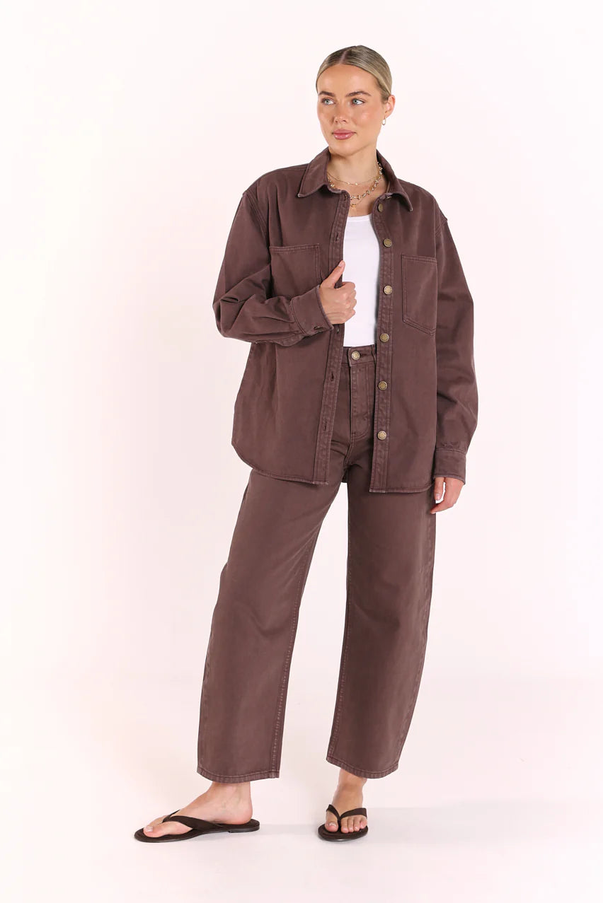 Lola Denim Jacket Chocolate