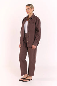 Lola Denim Jacket Chocolate