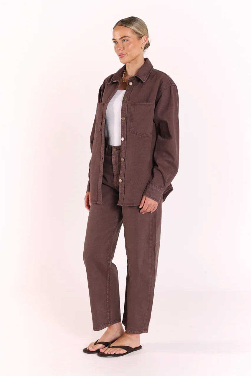 Lola Denim Jacket Chocolate