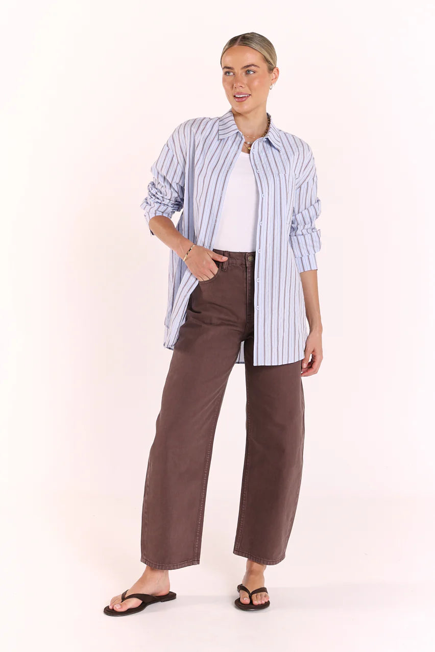 Lola Barrel Jean Chocolate