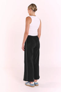 Noah Cropped Pant Black Piping