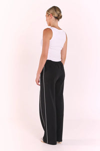 Noah Wide Pant Black Piping