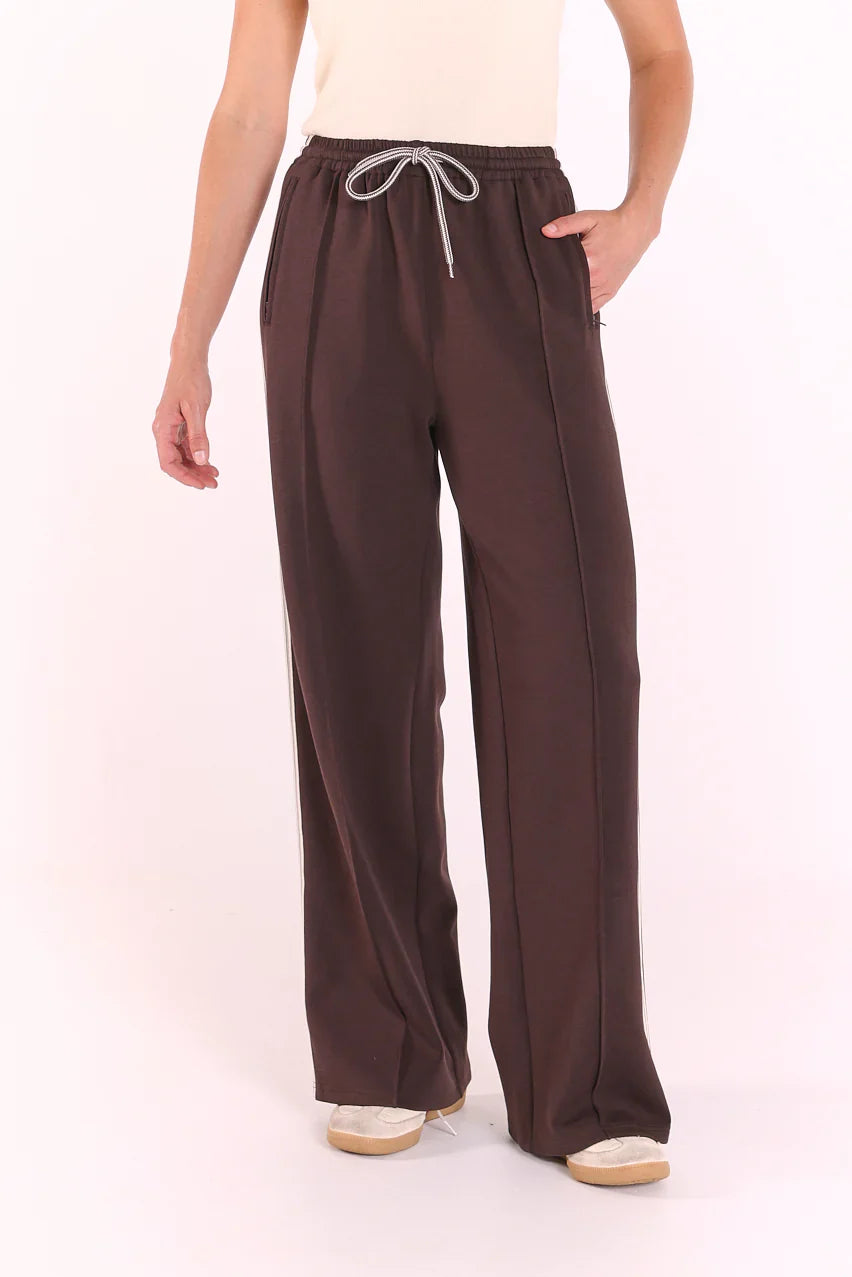Noah Wide Pant Luxe Dark Chocolate