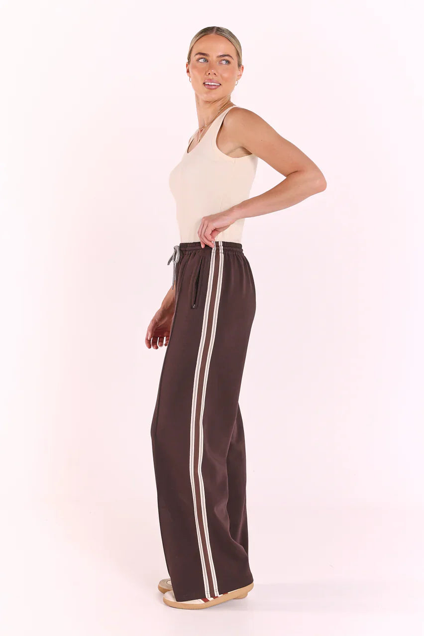 Noah Wide Pant Luxe Dark Chocolate