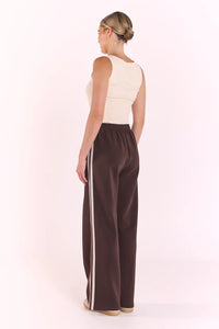 Noah Wide Pant Luxe Dark Chocolate
