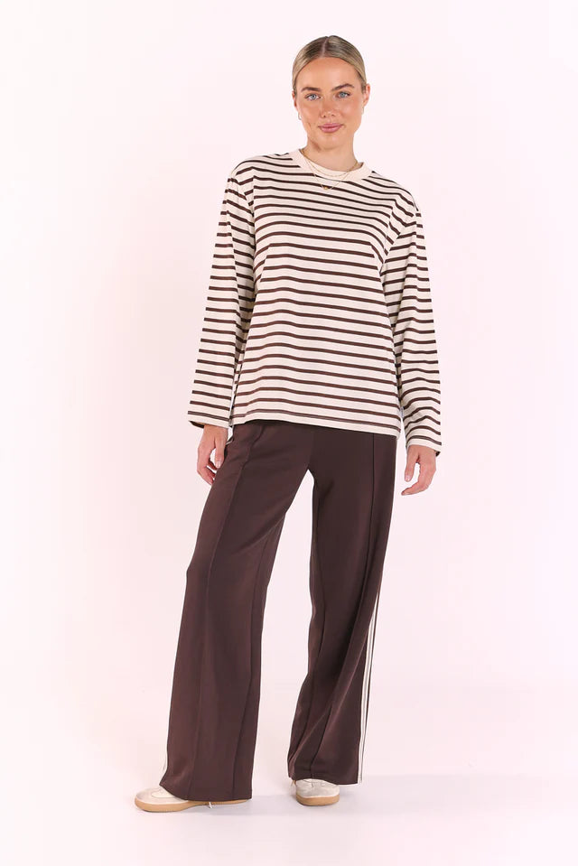 Carter Long Sleeve Tee Chocolate Cream
