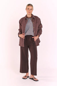 Lola Denim Jacket Chocolate