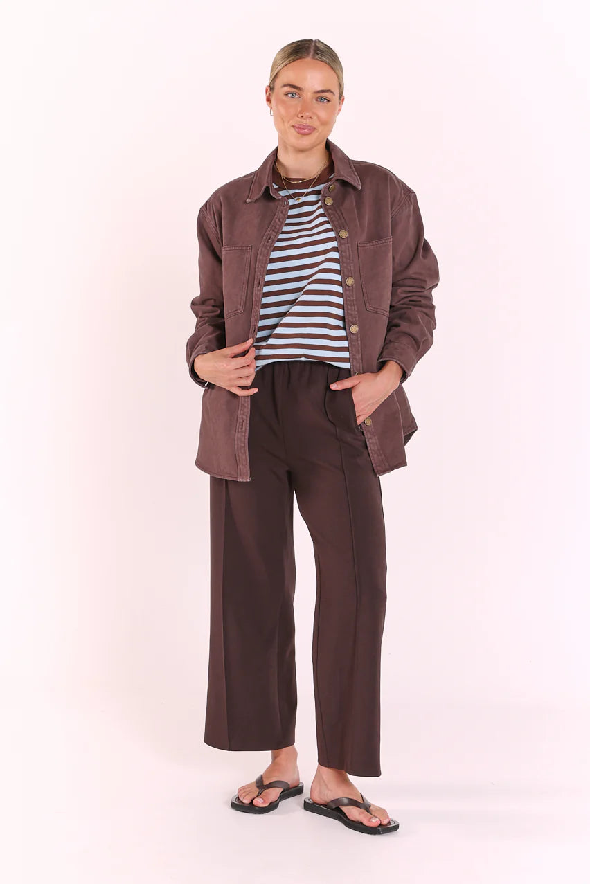 Lola Denim Jacket Chocolate