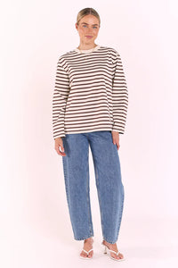 Carter Long Sleeve Tee Chocolate Cream