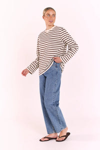 Carter Long Sleeve Tee Chocolate Cream