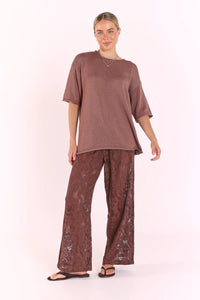 Indi Oversized Tee Cocoa