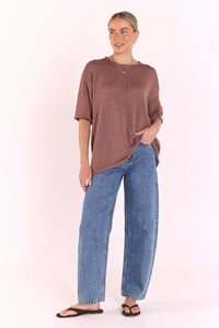 Indi Oversized Tee Cocoa