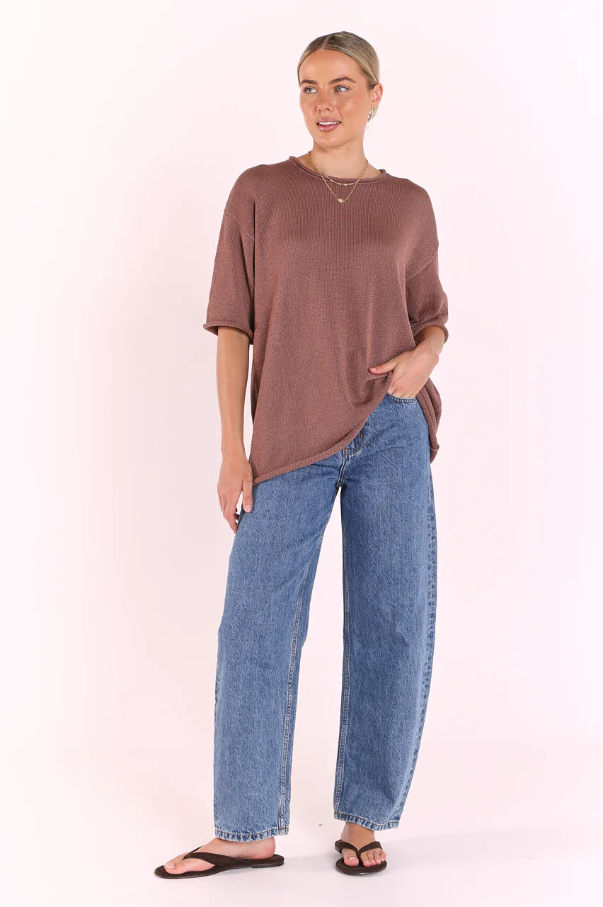 Indi Oversized Tee Cocoa