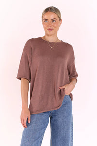Indi Oversized Tee Cocoa