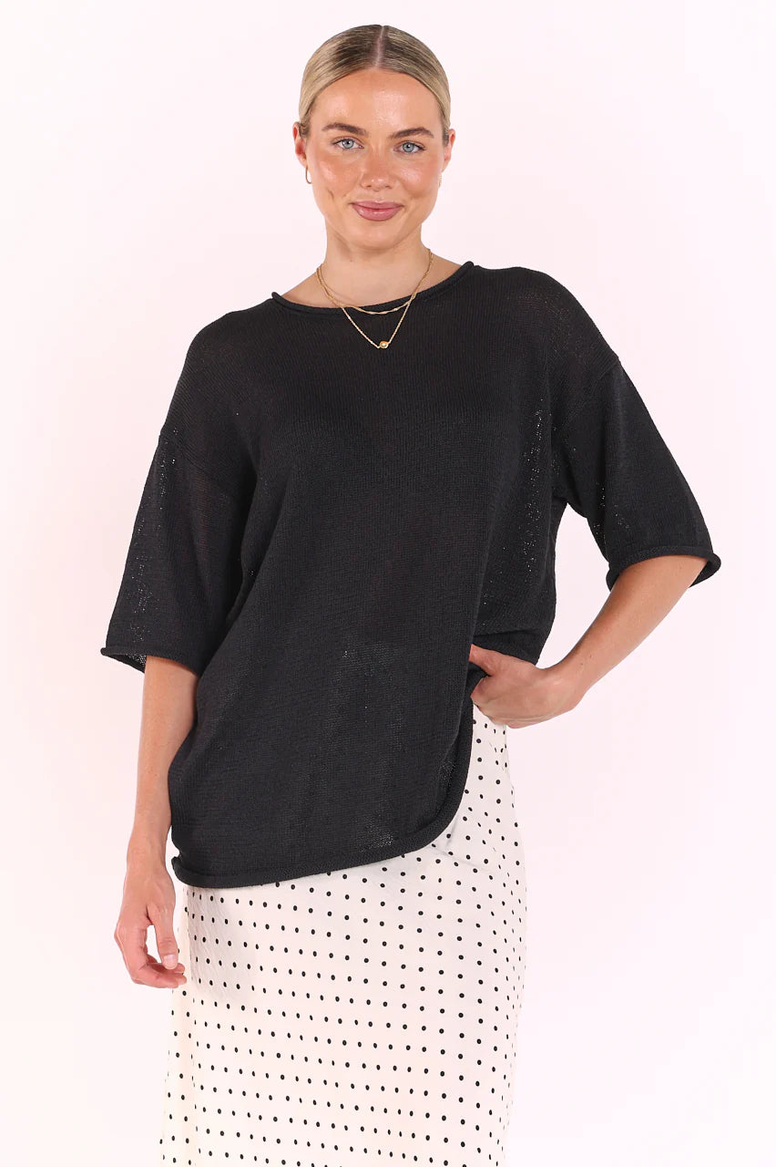 Indi Oversized Tee Black