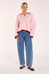 Ember Knit Pink Burgundy
