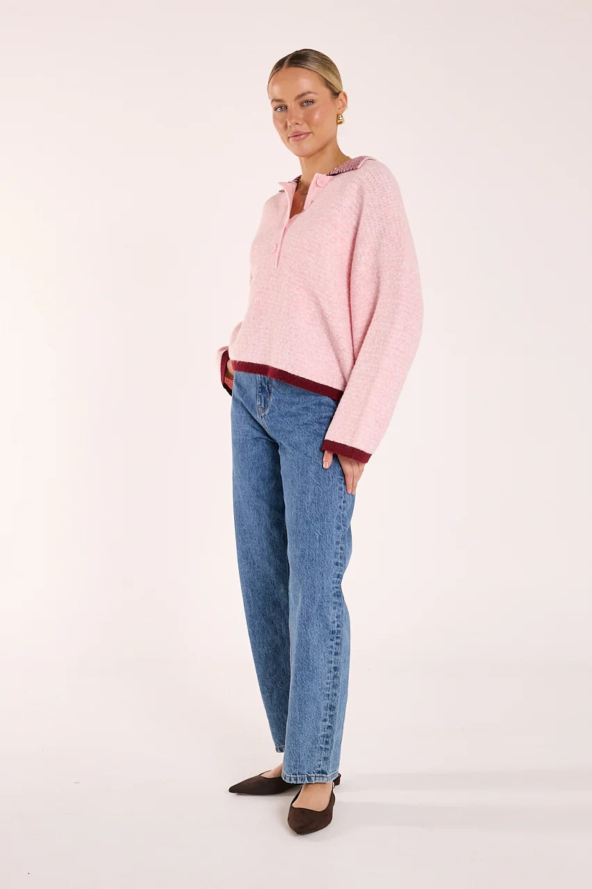 Ember Knit Pink Burgundy