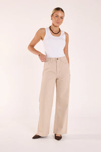 Cassie Wide Leg Jean Dune
