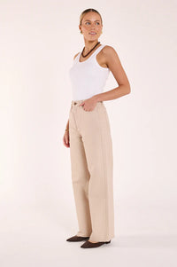 Cassie Wide Leg Jean Dune