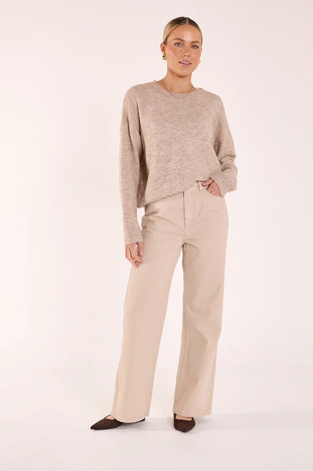 Cassie Wide Leg Jean Dune