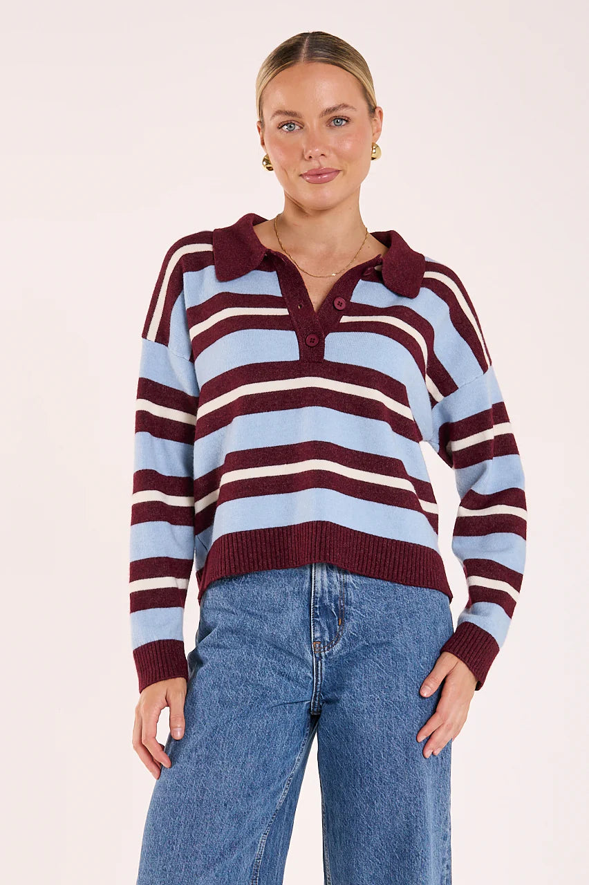 Stefi Knit Blue Stripe