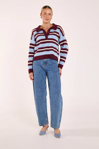 Stefi Knit Blue Stripe