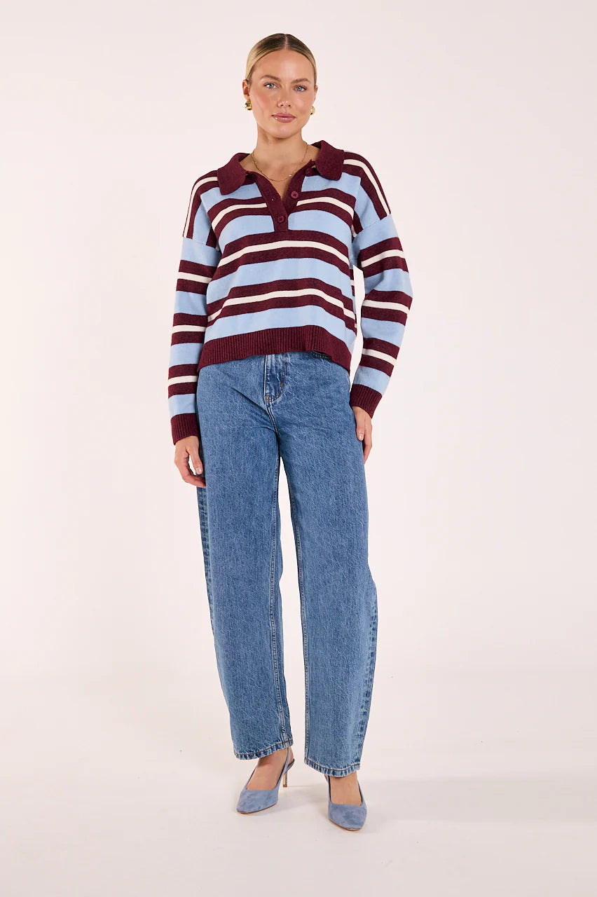 Stefi Knit Blue Stripe