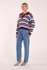 Stefi Knit Blue Stripe