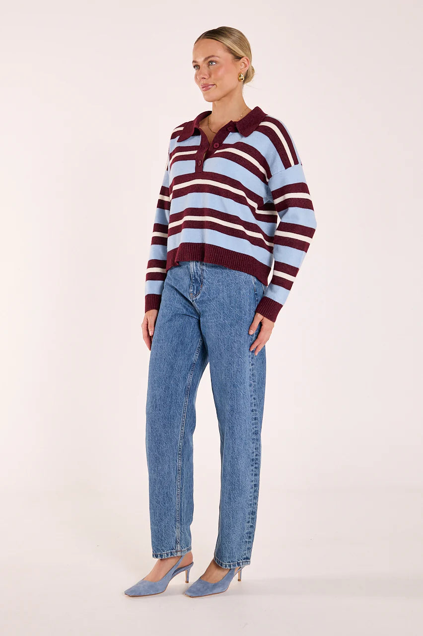 Stefi Knit Blue Stripe