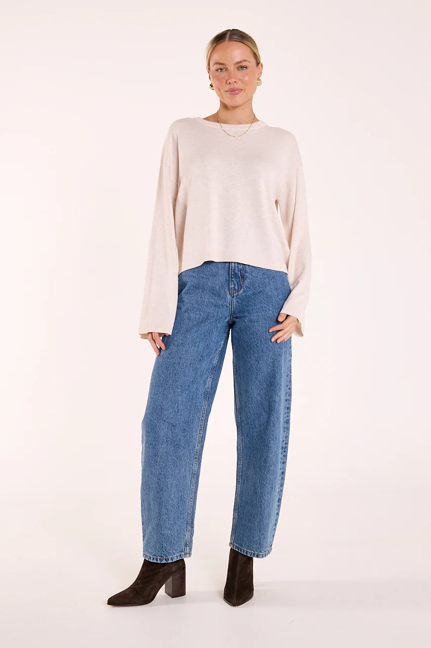 Hartley Long Sleeve Top Oatmeal