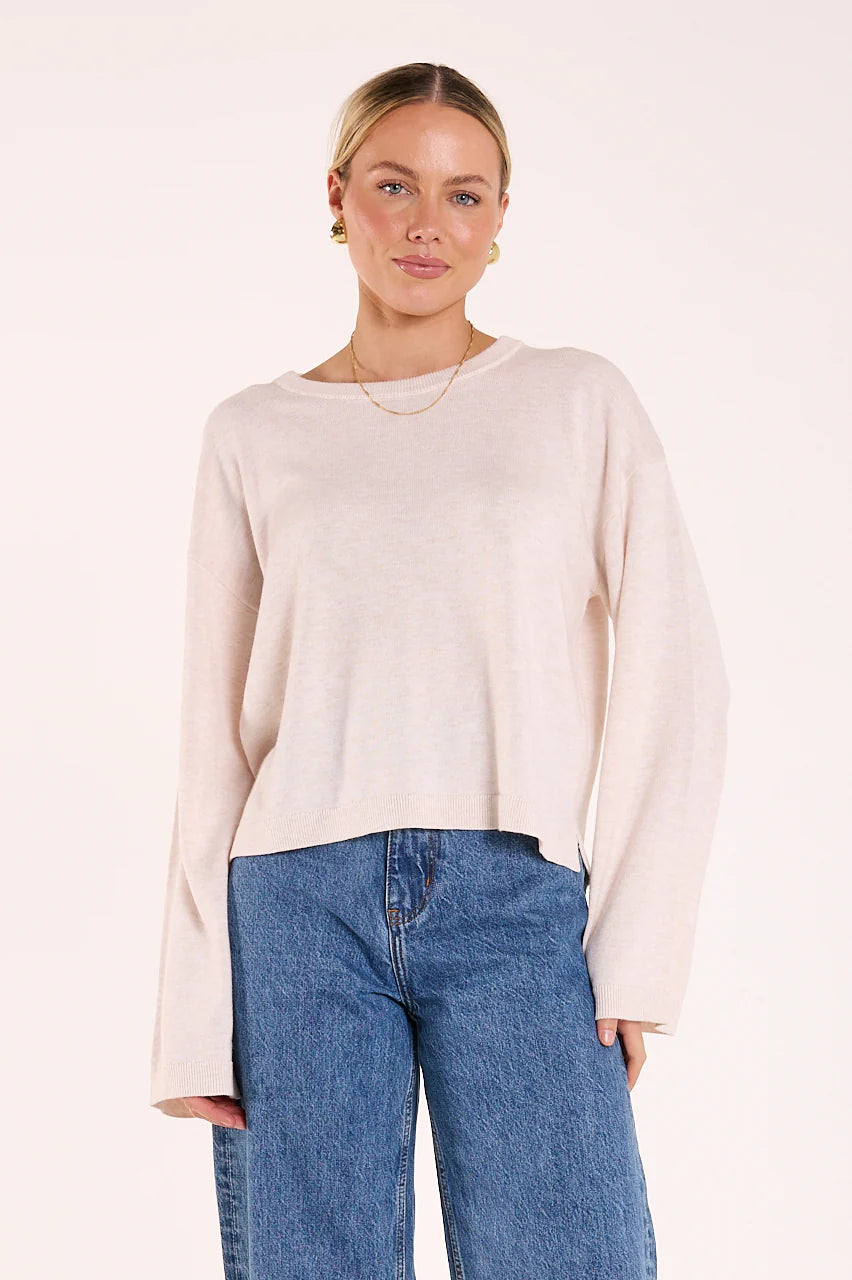Hartley Long Sleeve Top Oatmeal
