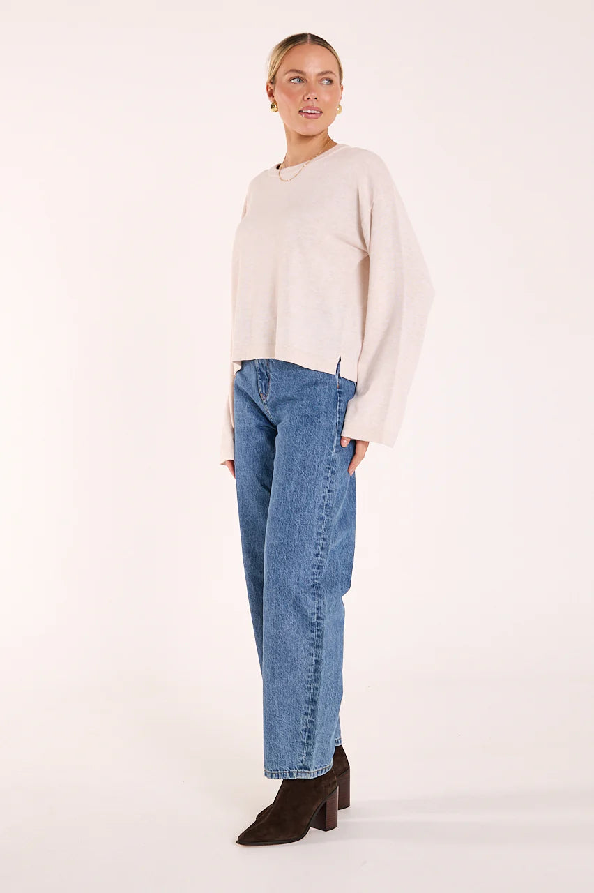 Hartley Long Sleeve Top Oatmeal
