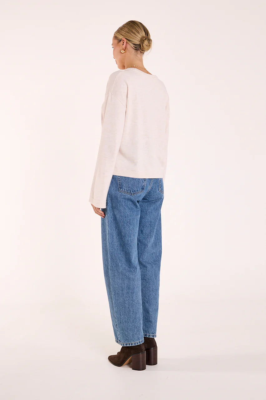 Hartley Long Sleeve Top Oatmeal