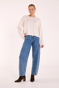 Hartley Long Sleeve Top Oatmeal