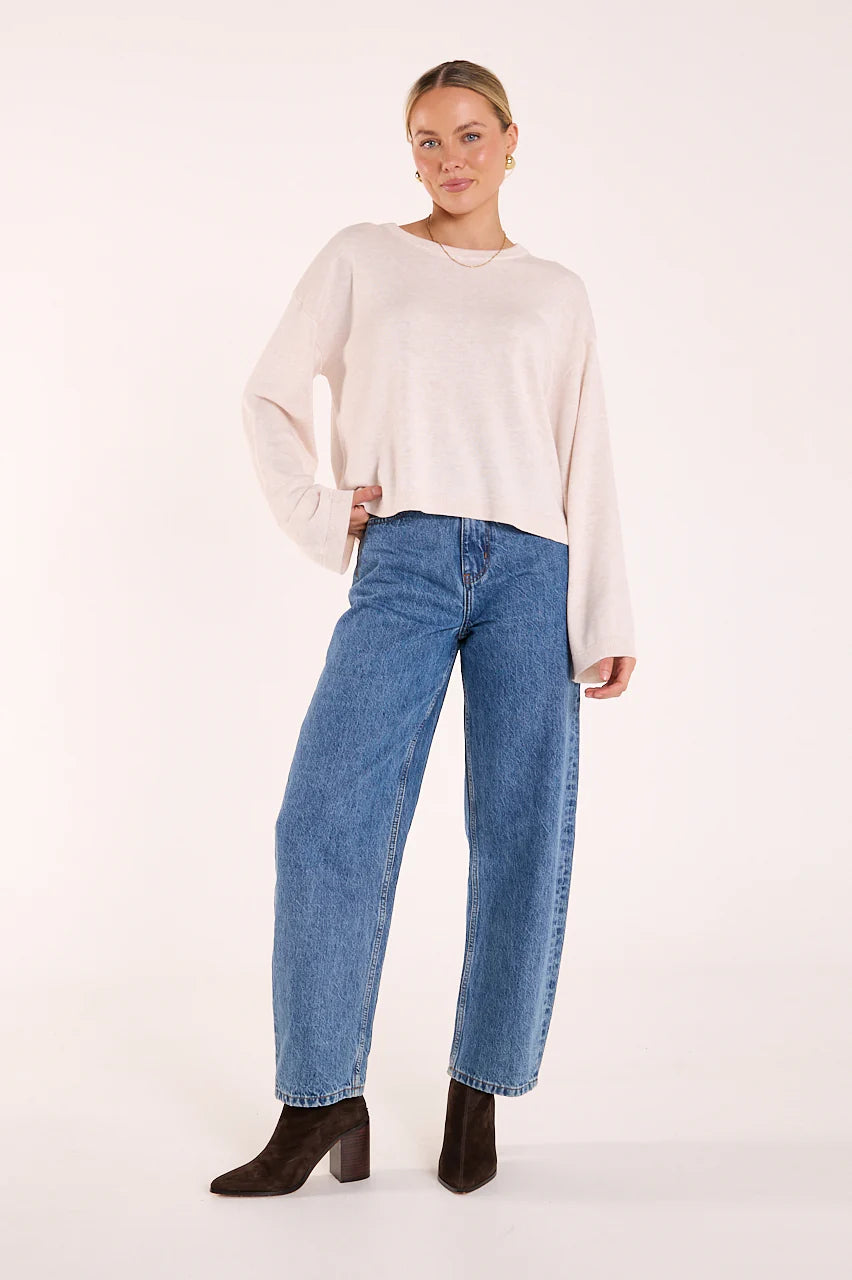Hartley Long Sleeve Top Oatmeal