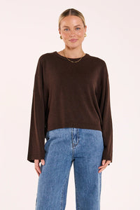 Hartley Long Sleeve Top Chocolate