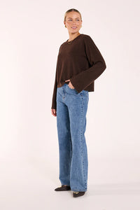 Hartley Long Sleeve Top Chocolate