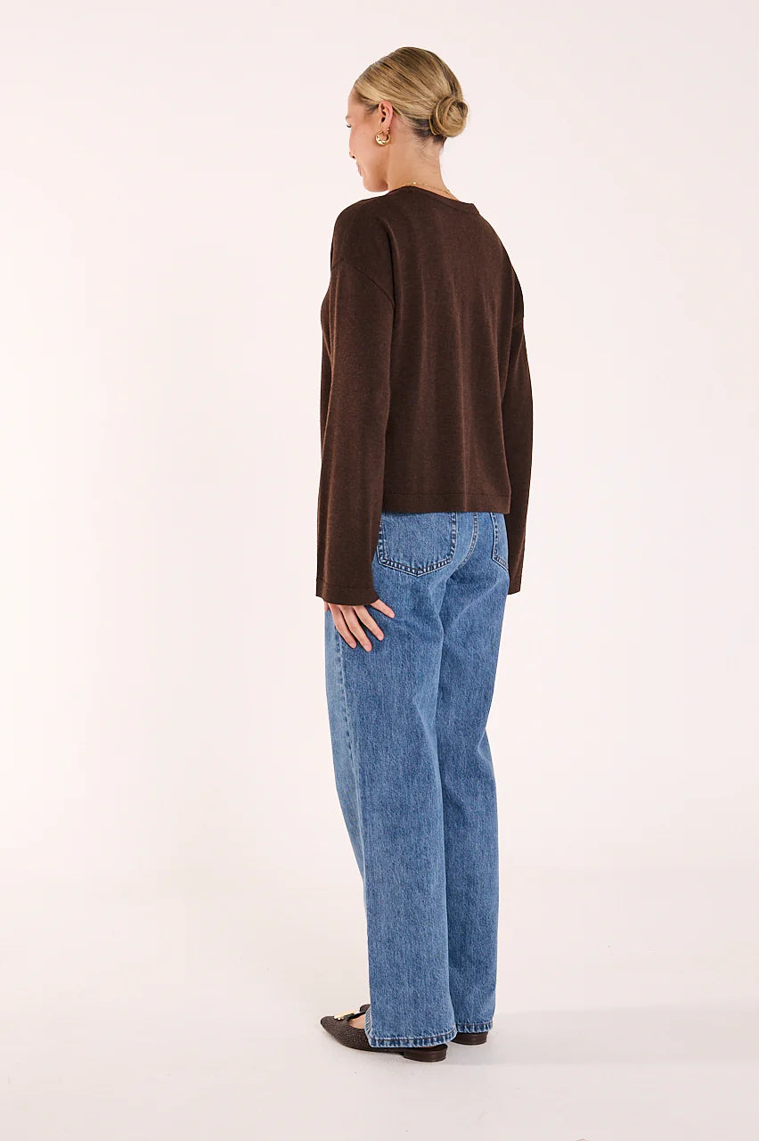 Hartley Long Sleeve Top Chocolate