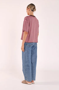 Carter Boxy Tee Pink Chocolate