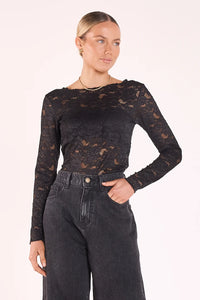 Daniella Lace Top Black