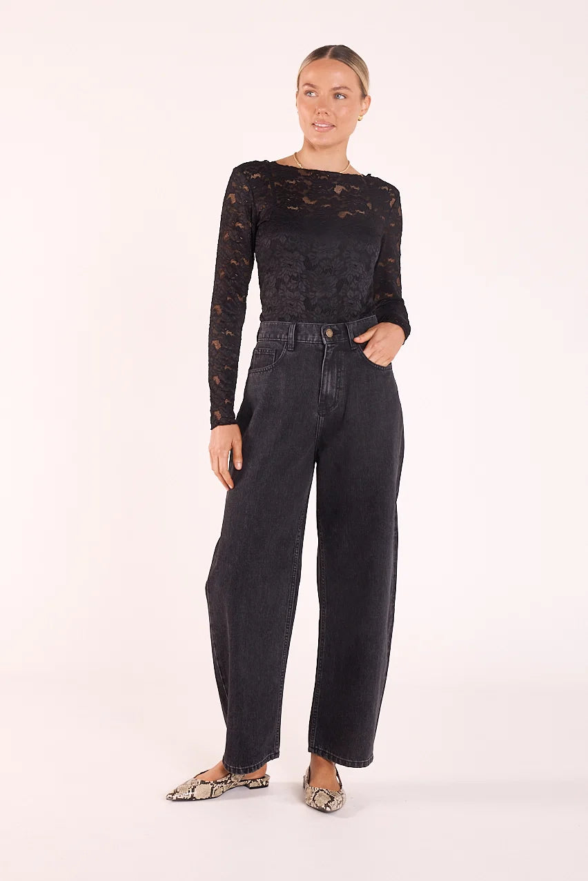 Daniella Lace Top Black