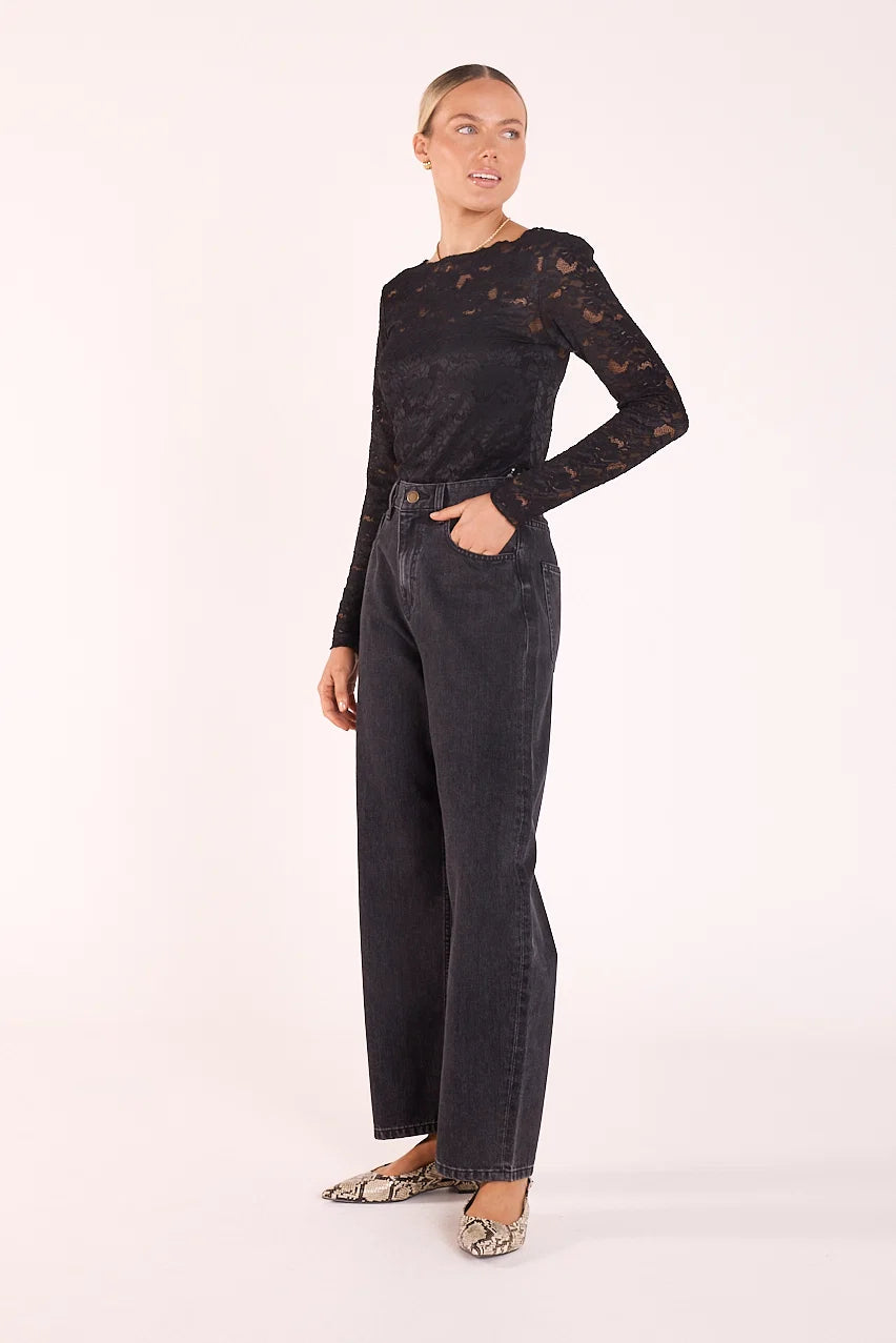Daniella Lace Top Black