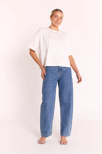 Carter Boxy Tee White